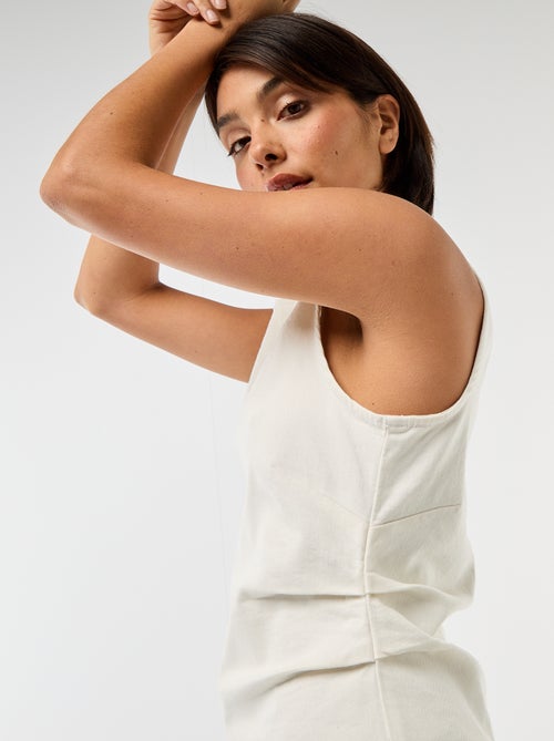 Vestido vaquero corto sin mangas - Kiabi