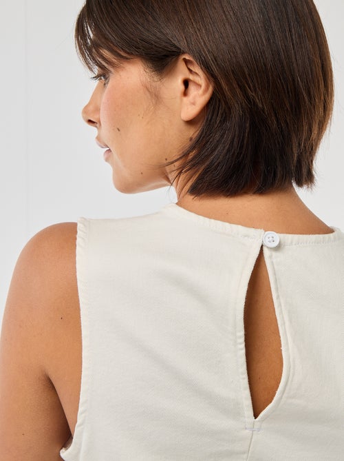 Vestido vaquero corto sin mangas - Kiabi