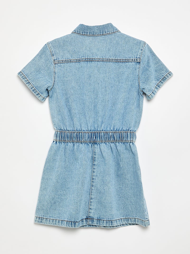 Vestido vaquero de corte camisero Azul - Kiabi