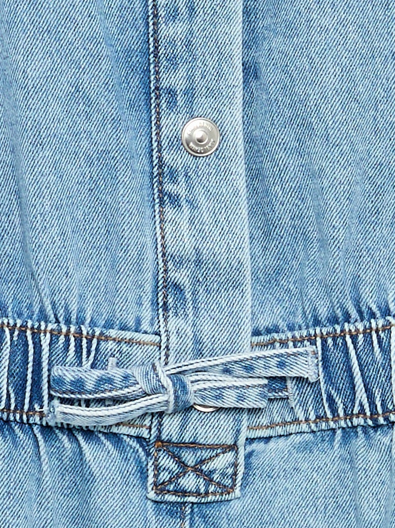 Vestido vaquero de corte camisero Azul - Kiabi