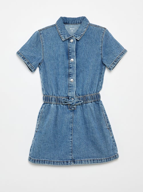 Vestido vaquero de corte camisero - Kiabi