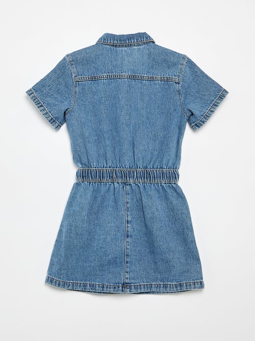 Vestido vaquero de corte camisero - Kiabi
