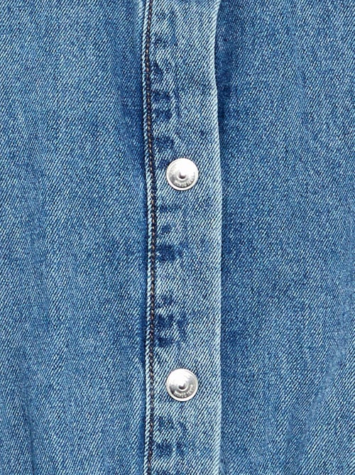 Vestido vaquero de corte camisero - Kiabi