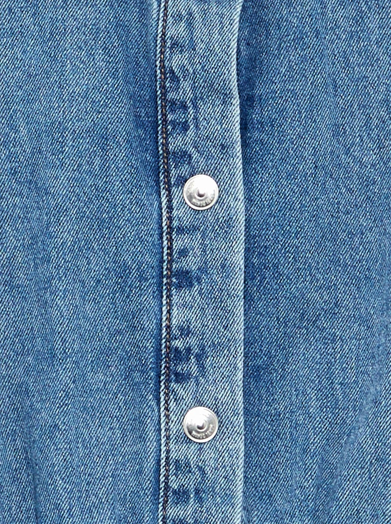 Vestido vaquero de corte camisero Azul - Kiabi