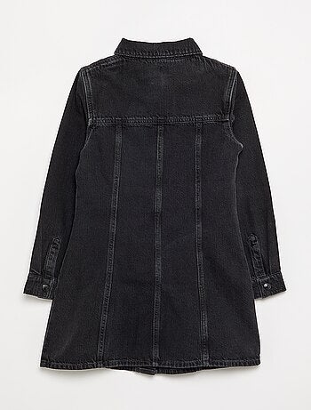 Vestido vaquero de manga larga y cuello camisero