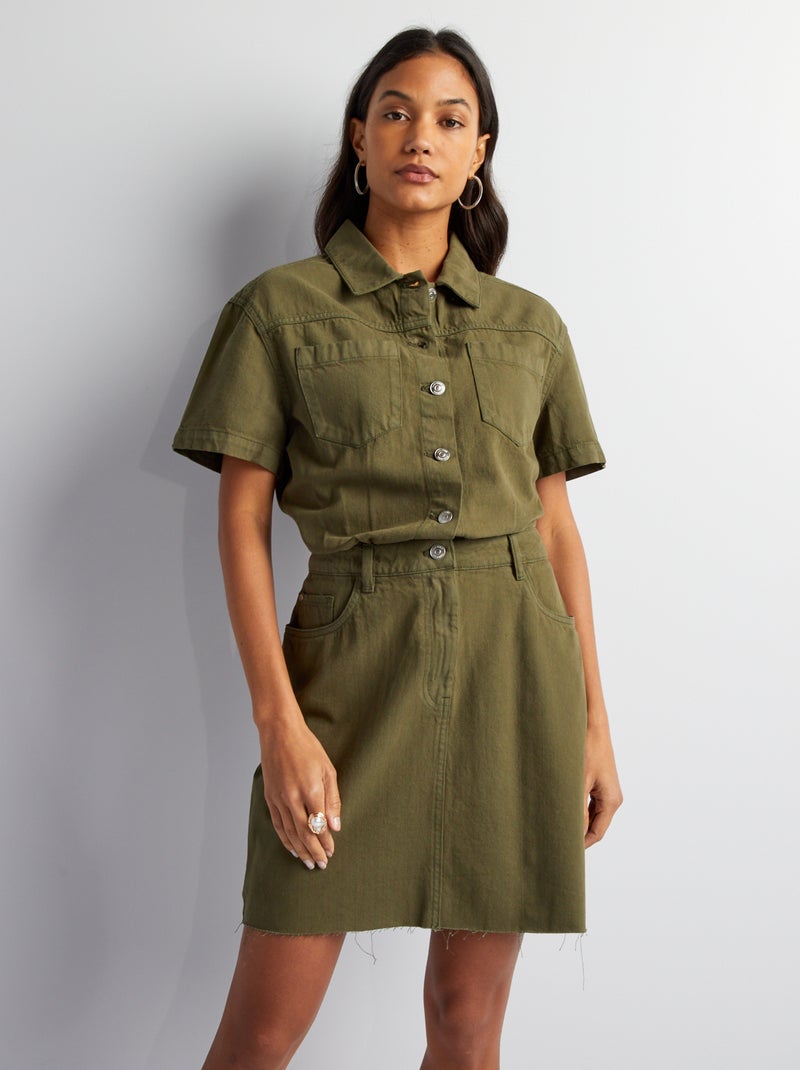 Vestido vaquero KAKI - Kiabi