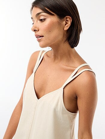 Vestido vaquero largo de tirantes