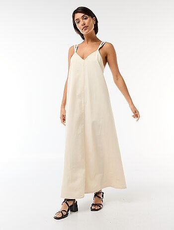 Vestido vaquero largo de tirantes