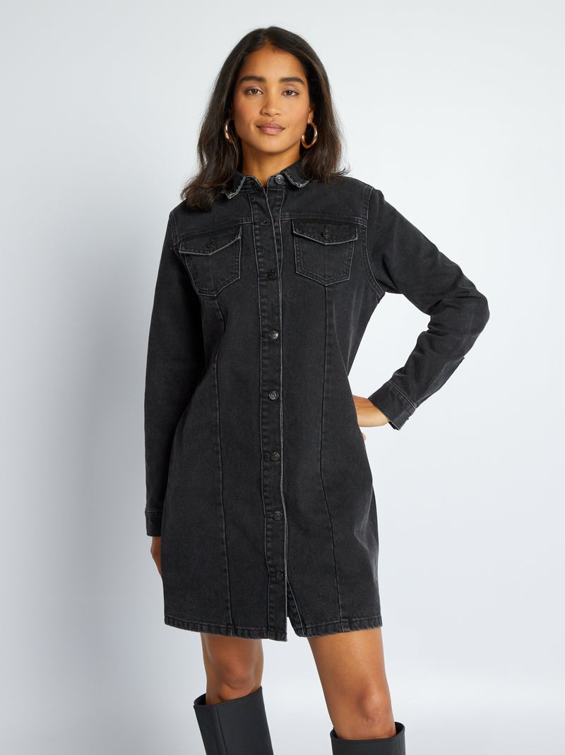 Vestido vaquero NEGRO - Kiabi