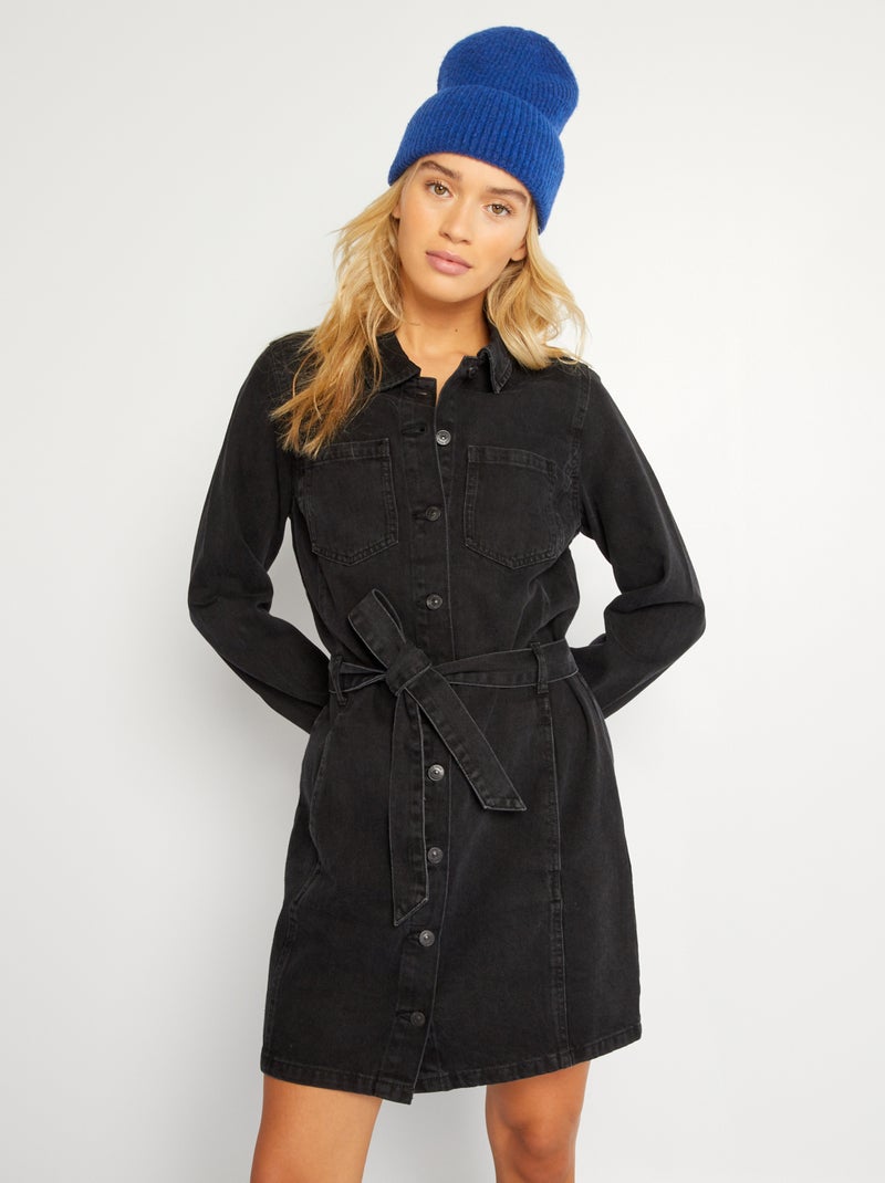 Vestido vaquero NEGRO - Kiabi