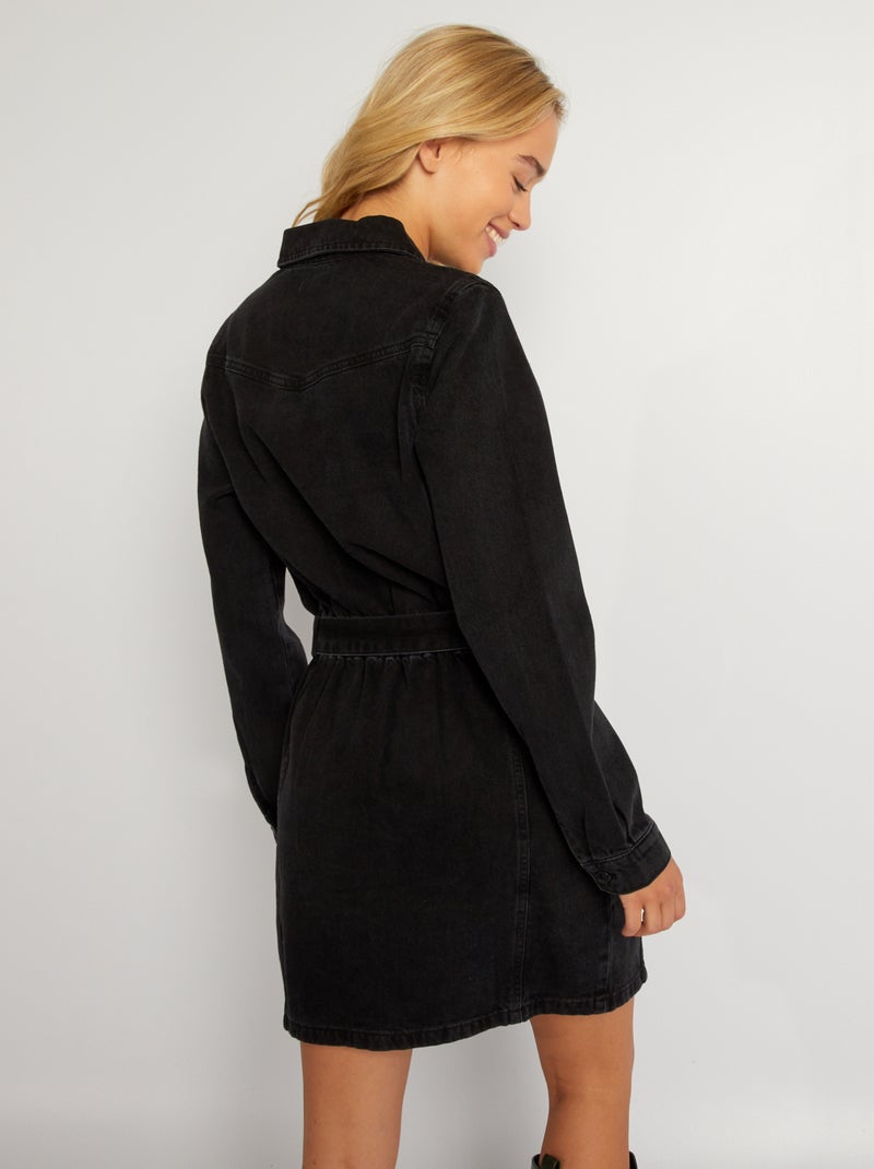 Vestido vaquero NEGRO - Kiabi