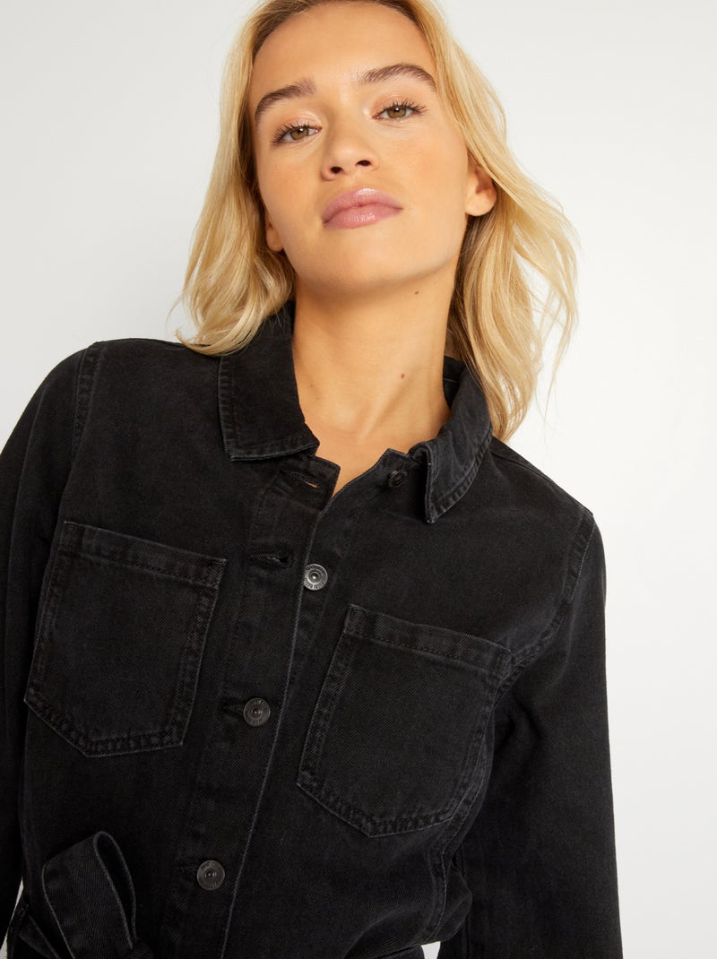 Vestido vaquero NEGRO - Kiabi