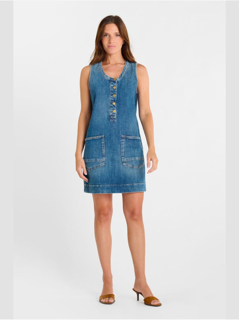 Vestido vaquero recto MARIBOU Azul - Kiabi