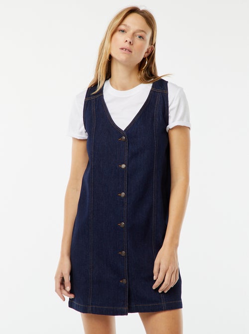 Vestido vaquero sin mangas - Kiabi