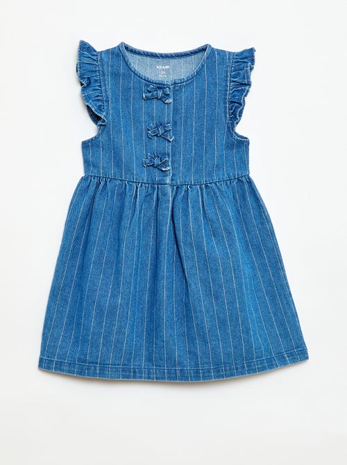 Vestido vaquero sin mangas con lazos fantasía - Kiabi