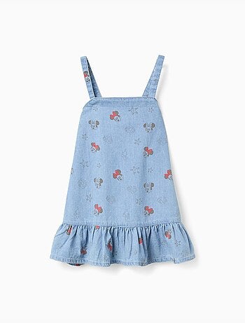 Vestido vaquero sin mangas con motivo de Minnie