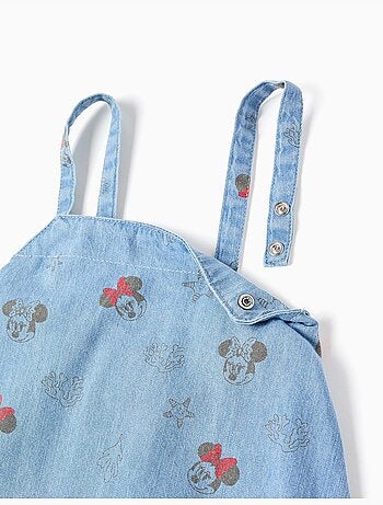 Vestido vaquero sin mangas con motivo de Minnie
