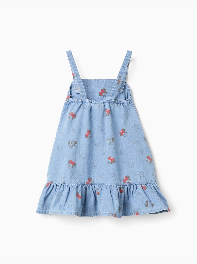 Vestido vaquero sin mangas con motivo de Minnie Azul Azul - Kiabi