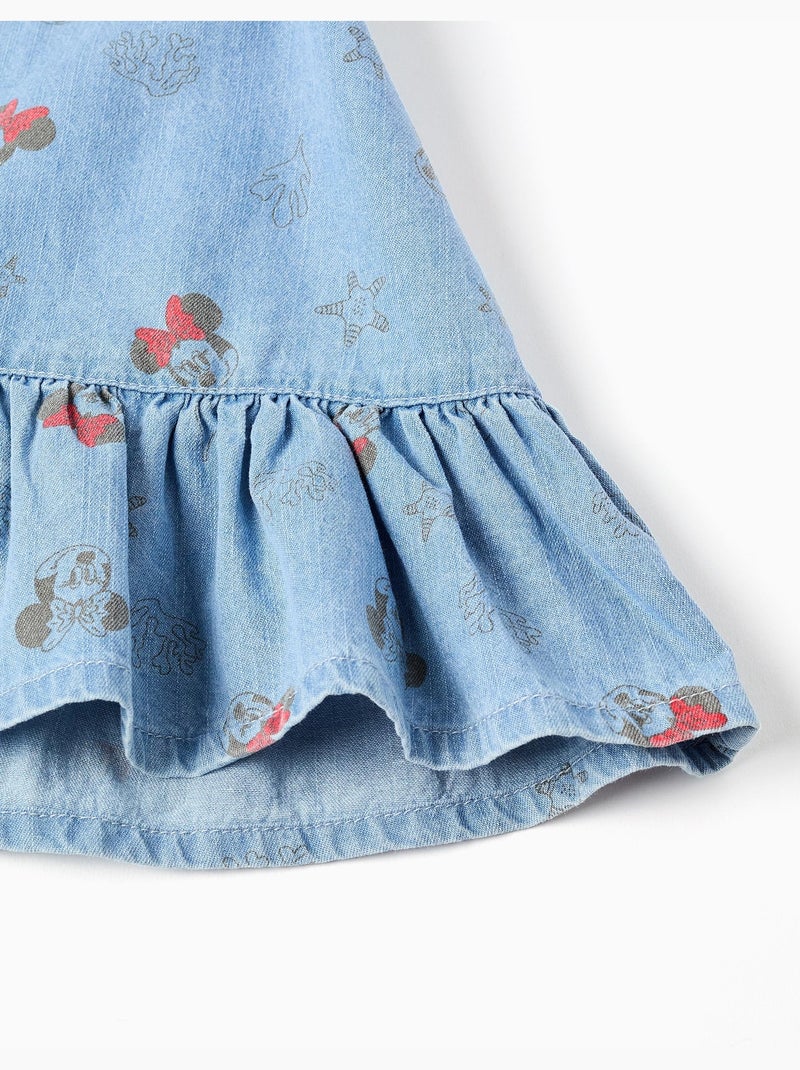 Vestido vaquero sin mangas con motivo de Minnie Azul Azul - Kiabi