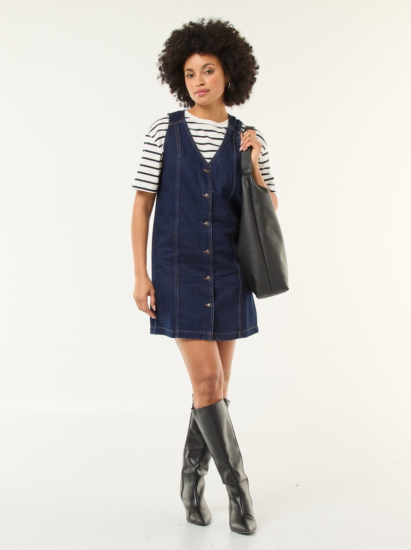 Vestido vaquero sin mangas de algodón Azul - Kiabi