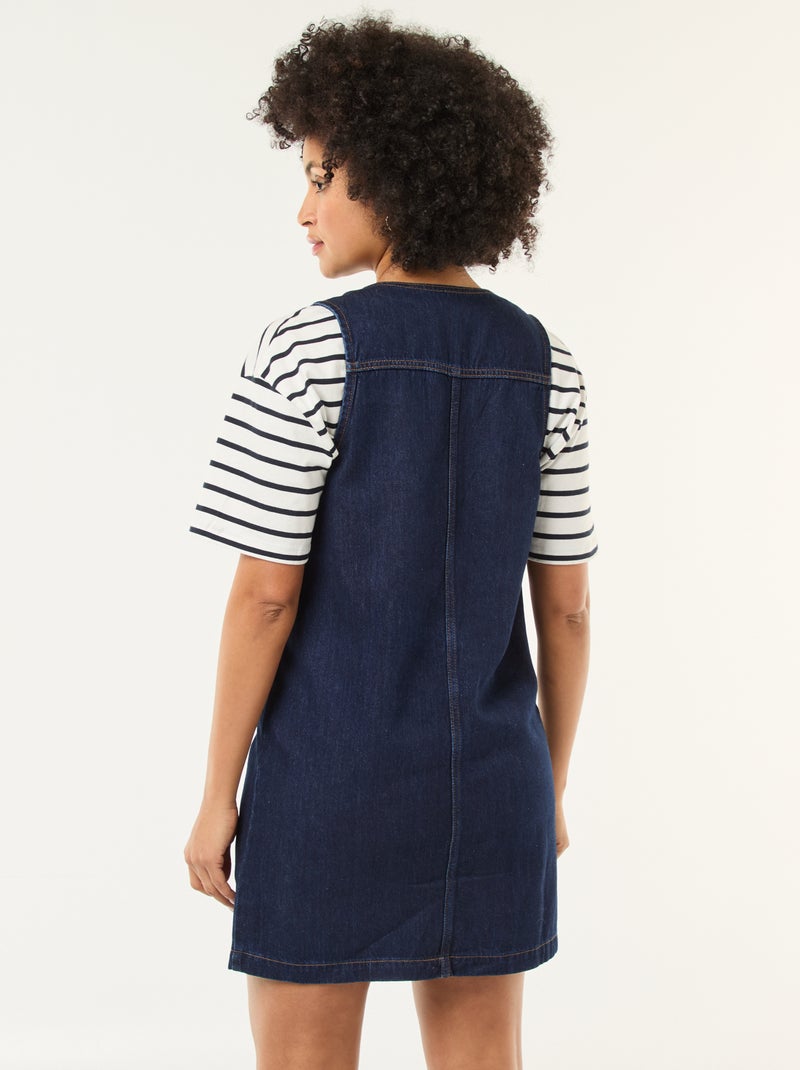 Vestido vaquero sin mangas de algodón Azul - Kiabi