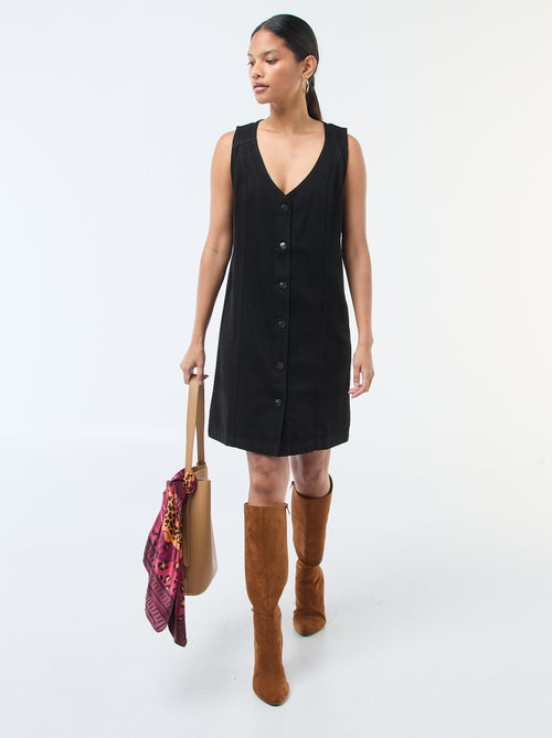Vestido vaquero sin mangas de algodón - Kiabi