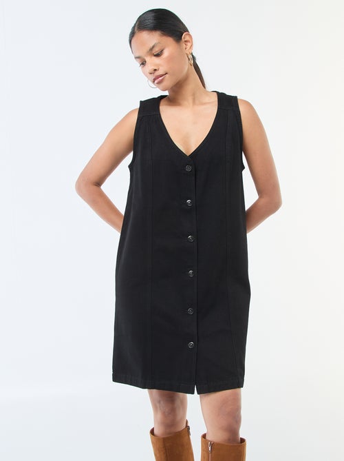 Vestido vaquero sin mangas de algodón - Kiabi