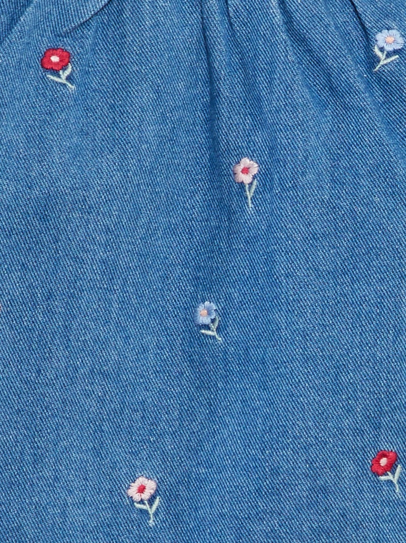 Vestido vaquero tipo peto AZUL - Kiabi