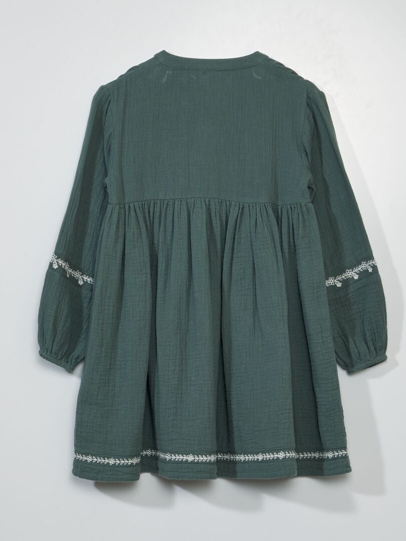 Vestido verde gris - Kiabi