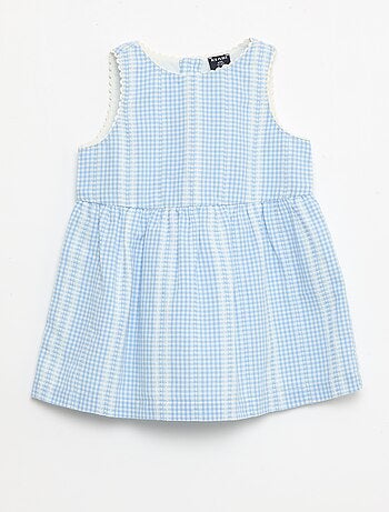 Vestido vichy de gasa de algodón