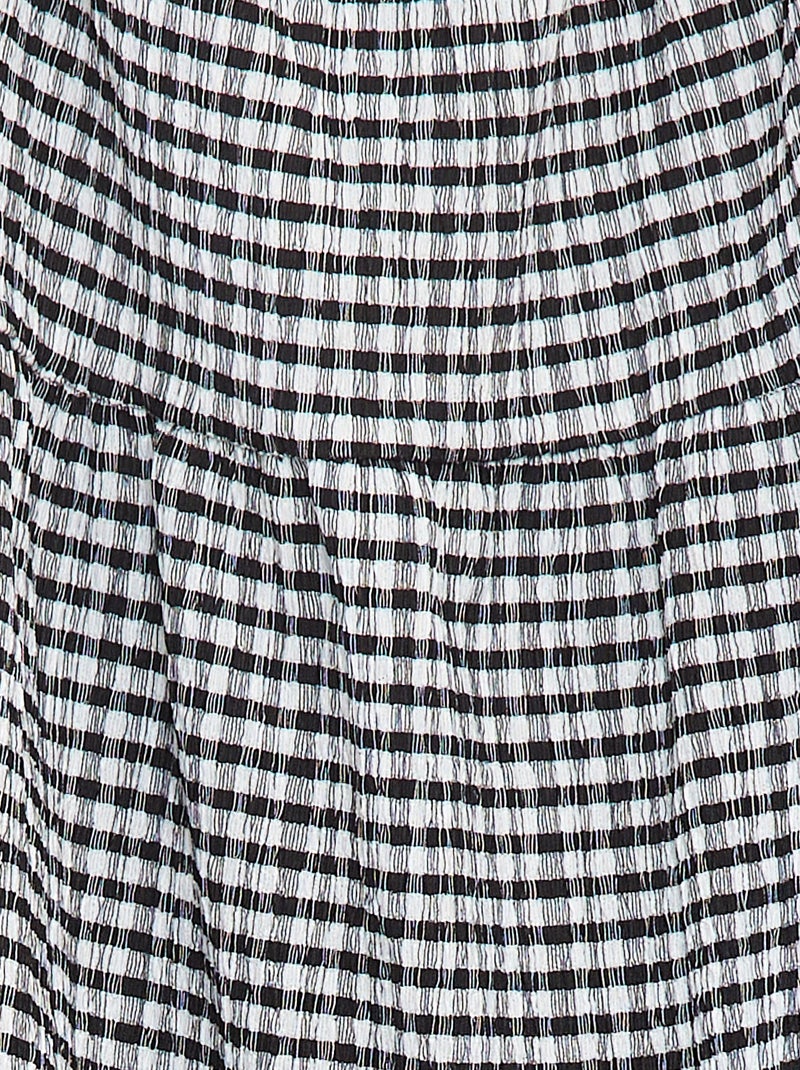 Vestido vichy evasé NEGRO - Kiabi