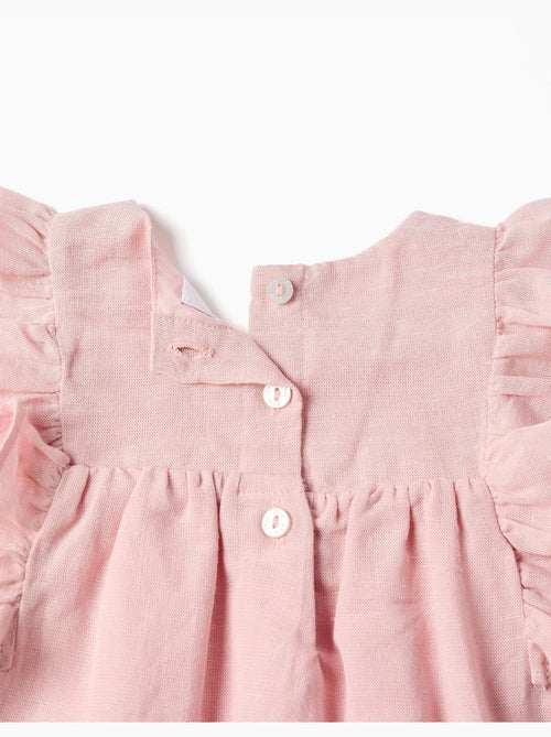 Vestido y cubrepañal en algodón y lino - Kiabi