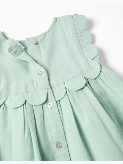 Vestido y cubrepañal en algodón y lino - Kiabi