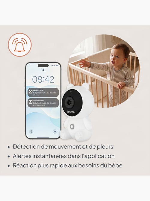 Vigilabebés con vídeo lionelo babyline 2.0 - wifi - audio bidireccional - visión nocturna - Kiabi Vigilabebés con vídeo lionelo babyline 2.0 - wifi - audio bidireccional - visión nocturna - Kiabi