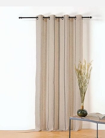 Visillo a rayas finas negras