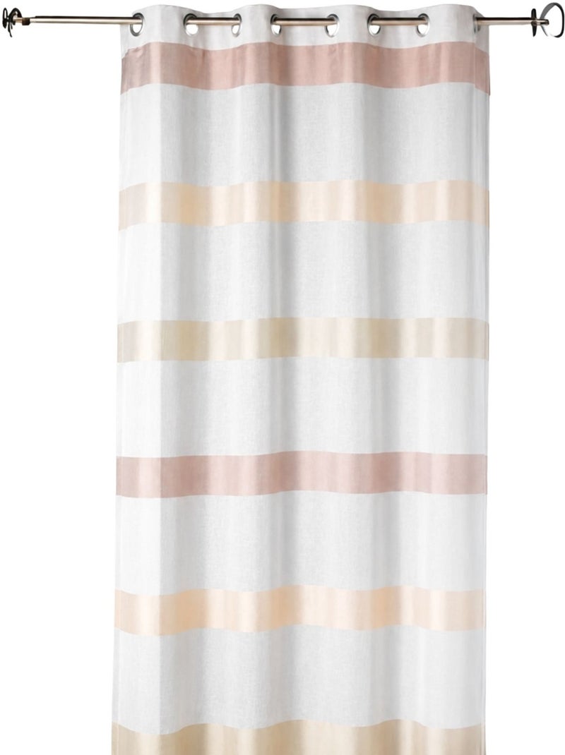 Visillo a rayas horizontales diseño Beige - Kiabi