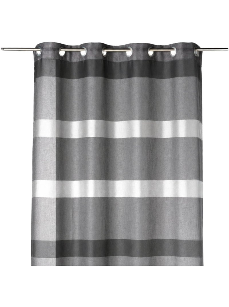 Visillo a rayas horizontales diseño Gris antracita - Kiabi