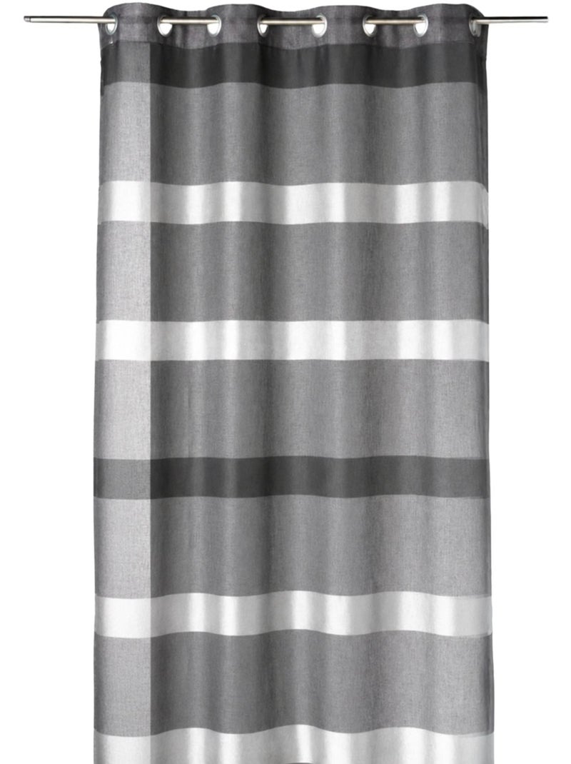 Visillo a rayas horizontales diseño Gris antracita - Kiabi