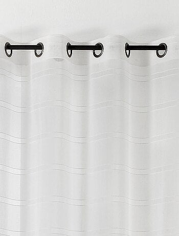 Visillo a rayas y tamizado con cordón