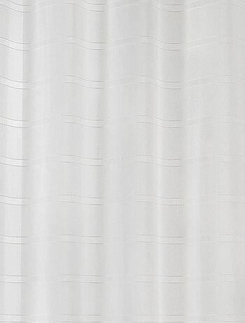 Visillo a rayas y tamizado con cordón