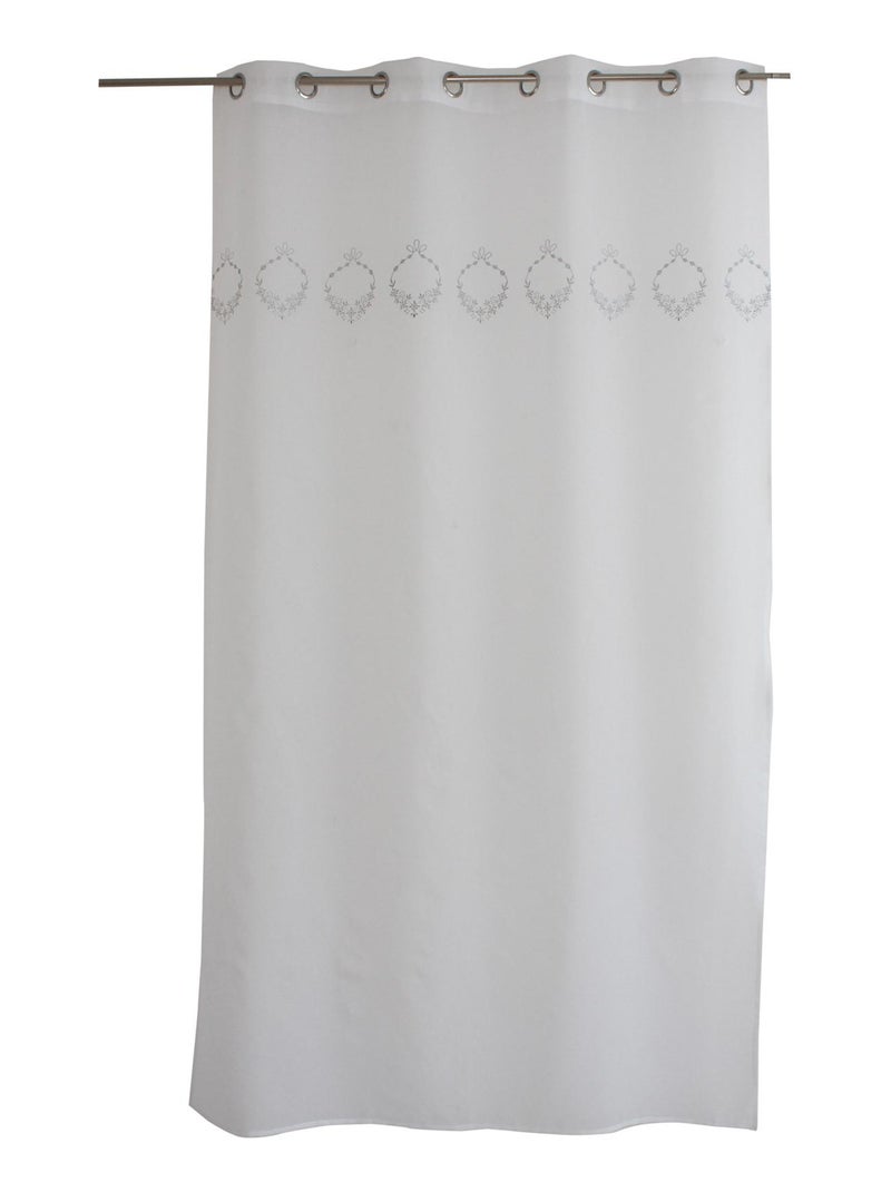 Visillo adornado con 3 bordados Beige - Kiabi