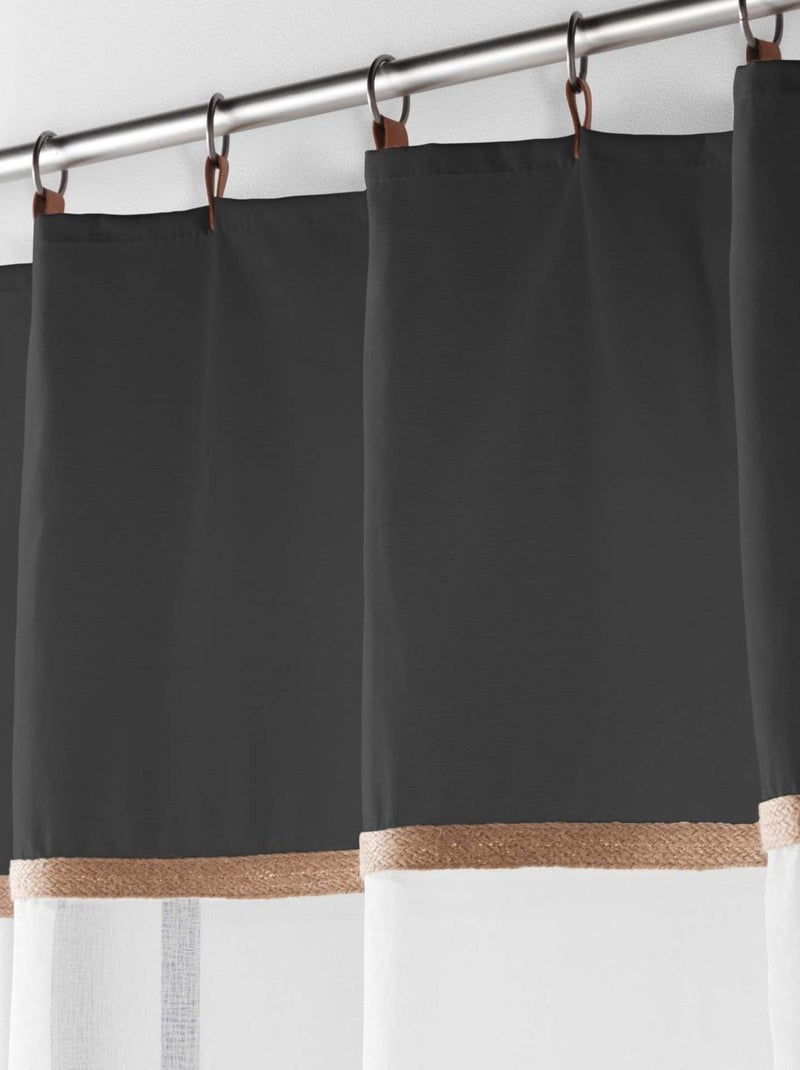 Visillo arenado espíritu loft Negro - Kiabi