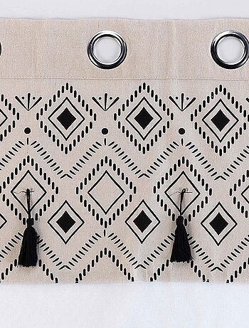 Visillo arenado estampado étnico