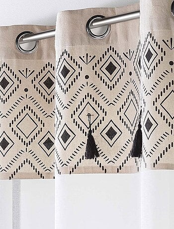 Visillo arenado estampado étnico