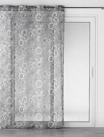 Visillo arenado y floral