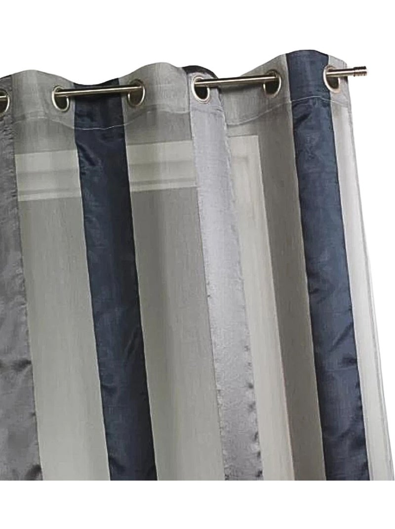Visillo bicolor a rayas verticales Gris claro - Kiabi