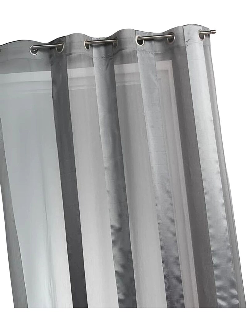 Visillo bicolor a rayas verticales Plata - Kiabi