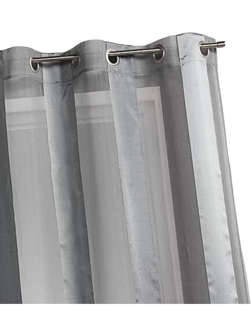 Visillo bicolor a rayas verticales Plata - Kiabi