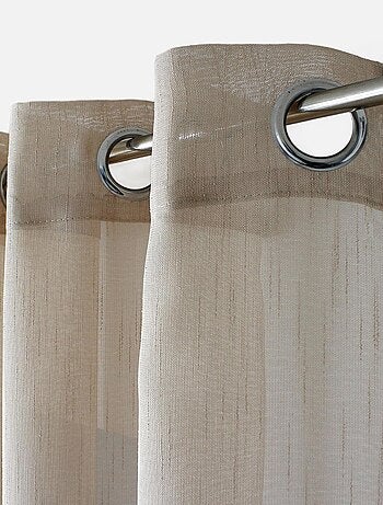 Visillo bohemio con bandas caladas