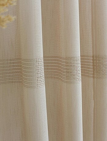 Visillo bohemio con bandas caladas